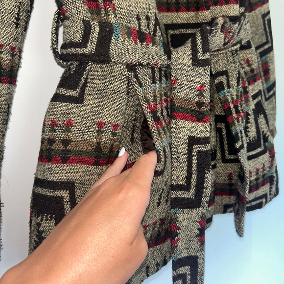 Mossimo Supply Co. Trench Style Coat with Geometric Print - Picture 3 of 10